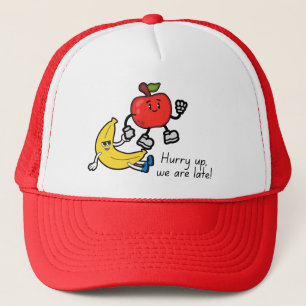 Lustige Apfel- und Bananen-Läufer-Trucker-Mütze - Truckerkappe