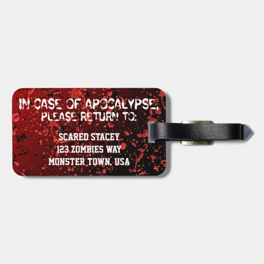 Lustige Apokalypse der Zombie-| lassen Sie Gepäckanhänger (Rückseite horizontal)