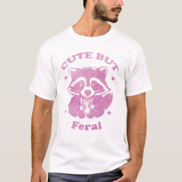 Lustige Aquarell Süße aber wilde Waschbären T-Shirt