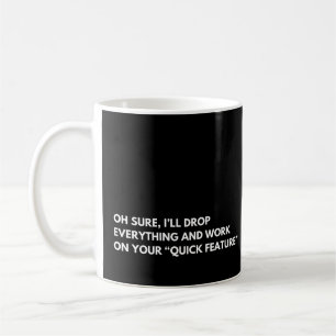 Lustige Arbeit für Softwareentwickler und Programm Kaffeetasse