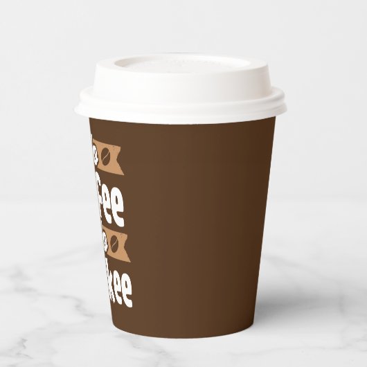 lustige Arbeit Kaffee Bar Pappbecher (Links)