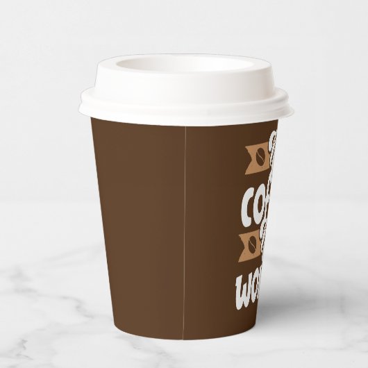 lustige Arbeit Kaffee Bar Pappbecher (Rechts)