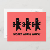 Lustige Arbeit Postkarte (Vorne/Hinten)