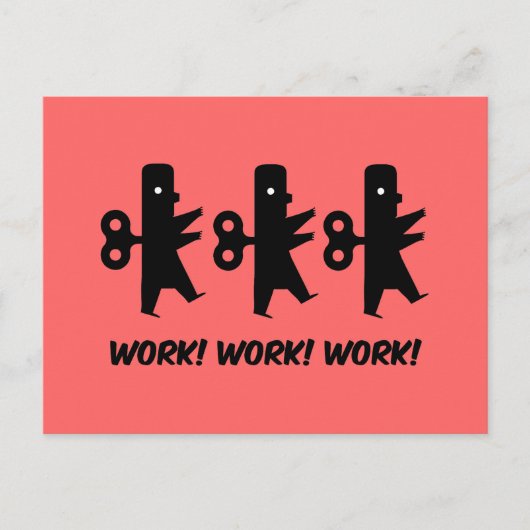 Lustige Arbeit Postkarte (Vorderseite)