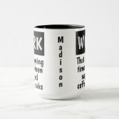 Lustige ARBEITS-Name-Tassen Tasse (Zentrum)