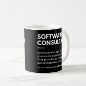 Lustige Arbeitsdefinition Softwareberater Kaffeetasse (VorderseiteRechts)