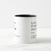 Lustige Arbeitsphrase Definition Tasse (Zentrum)