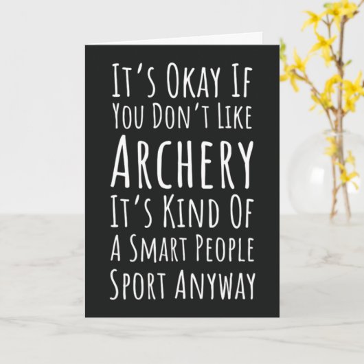 Lustige Archer Karten Bogenschießen Bogen Und Pfei (Gelbe Blume)