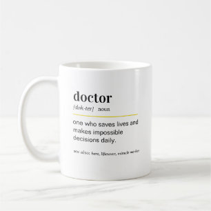 Lustige Arzt-Definitionsgeschenk Kaffeetasse