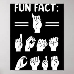 Lustige Asl Amerikanische Gebärdensprache Lustige  Poster