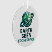 Lustige Astronaut Planeten Ornament (Vorderseite)