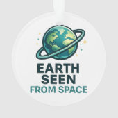 Lustige Astronaut Planeten Ornament (Rückseite)