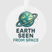 Lustige Astronaut Planeten Ornament (Vorderseite)