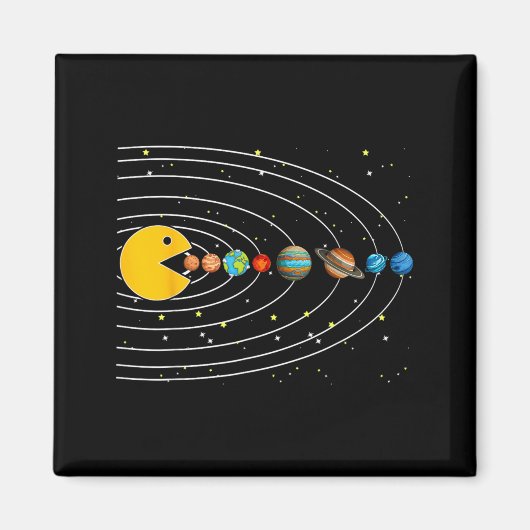 Lustige Astronauten des Sonnensystems Outer Space Magnet (Vorne)