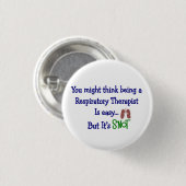Lustige Atmungstherapie-Geschenke Button (Vorne & Hinten)