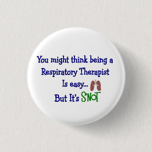Lustige Atmungstherapie-Geschenke Button