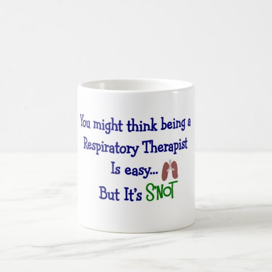Lustige Atmungstherapie-Geschenke Kaffeetasse (Mittel)