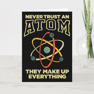 Lustige Atom-Kunst Männer Frauen Stem Molekül Chem Karte