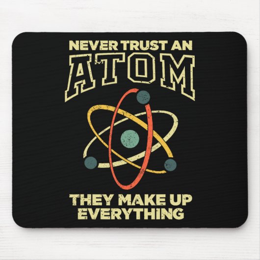 Lustige Atom-Kunst Männer Frauen Stem Molekül Chem Mousepad (Vorne)