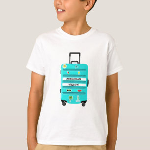 Lustige Aufkleber Reise Kindergepäck T-Shirt