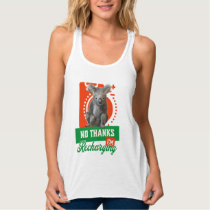 Lustige Aufladende Koala-Introvertierte Stimmung Tank Top
