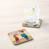 Lustige Augen auf dem Wein Untersetzer (Rechte Seite)