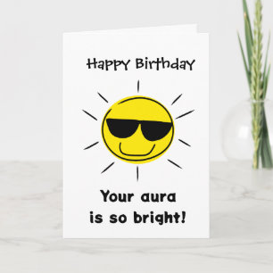 Lustige Aura Geburtstag  Karte