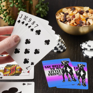 Lustige Aussage der Deutschen Dogge Spielkarten