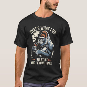 Lustige Aussage Ich weiß Dinge Sarkasmus Gag Pun G T-Shirt