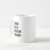 Lustige Aussage Meine gute Laune wird gesponsert v Kaffeetasse (Vorderseite Links)