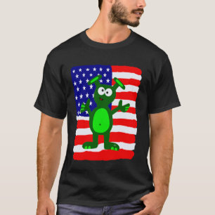 Lustige Außerirdische Geschenke Patriotische Ameri T-Shirt