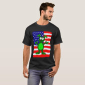 Lustige Außerirdische Geschenke Patriotische Ameri T-Shirt (Vorne ganz)