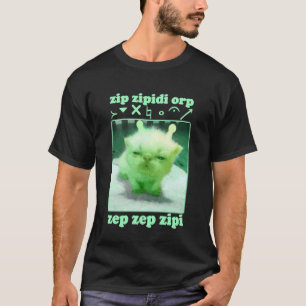 Lustige Außerirdische Katze Dank Meme Cringe Katze T-Shirt