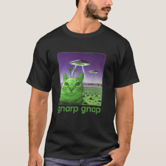 Lustige Außerirdische Katze Meme Grafik T-Shirt