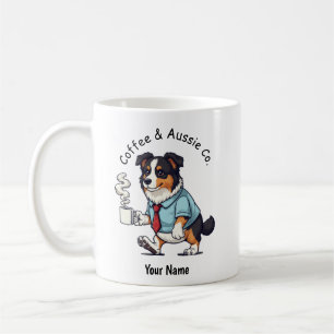Lustige Australian Shepherd Geschäftskleidung Kaff Kaffeetasse