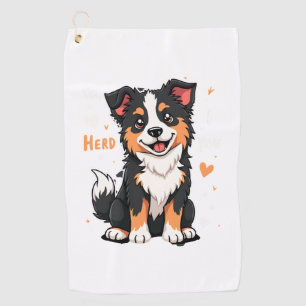 Lustige Australian Shepherd Mom Geschenke Aussie J Golfhandtuch