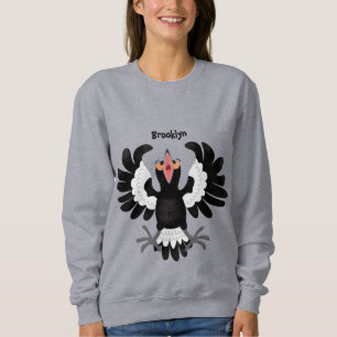 Lustige australische Elster-Cartoon-Illustration Sweatshirt