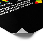 Lustige Autismus-Definition - Autismus-Bewusstsein Poster (Ecke)