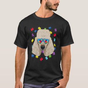 Lustige Autismus Pudel Hund Puzzle Sonnenbrille Ju T-Shirt