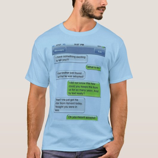 LUSTIGE AUTOCORRECT TEXTE T-Shirt (Vorderseite)