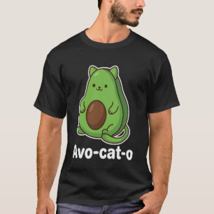 Lustige AVO-Katze-o Avocado-Katze Wortspiel Kawaii T-Shirt