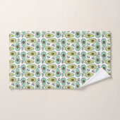 Lustige Avocado-Hälfte Greenery-Muster Badhandtuch Set (Handtuch)
