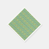 Lustige Avocado-Hälfte Greenery-Muster Serviette (Ecke)