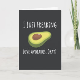 Lustige Avocado Karten Obst Trendy Fröhlich Vegan