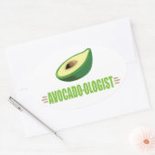 Lustige Avocado Ovaler Aufkleber (Umschlag)