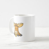 Lustige Baby-Elche, die Eiscreme essen Kaffeetasse (Vorderseite Links)