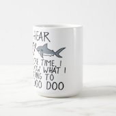 Lustige Baby-Haifisch-Mama-Tasse Kaffeetasse (Mittel)