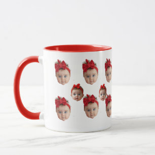 Lustige Baby-Kinder-Familien-Gesicht-2-Fotos-Tasse Tasse
