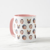 Lustige Babymasken-Tasse, 3 Fotos hochladen Tasse (Vorderseite Links)