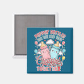 Lustige Babynamensankündigung Hübsche Familie Pass Magnet (Vorderseite/Rückseite)